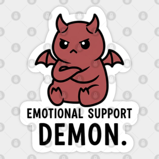 Emotional Support Demon Sticker by Stylecombinator